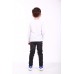 Embroidered t-shirt with long sleeves "Colours" red/white